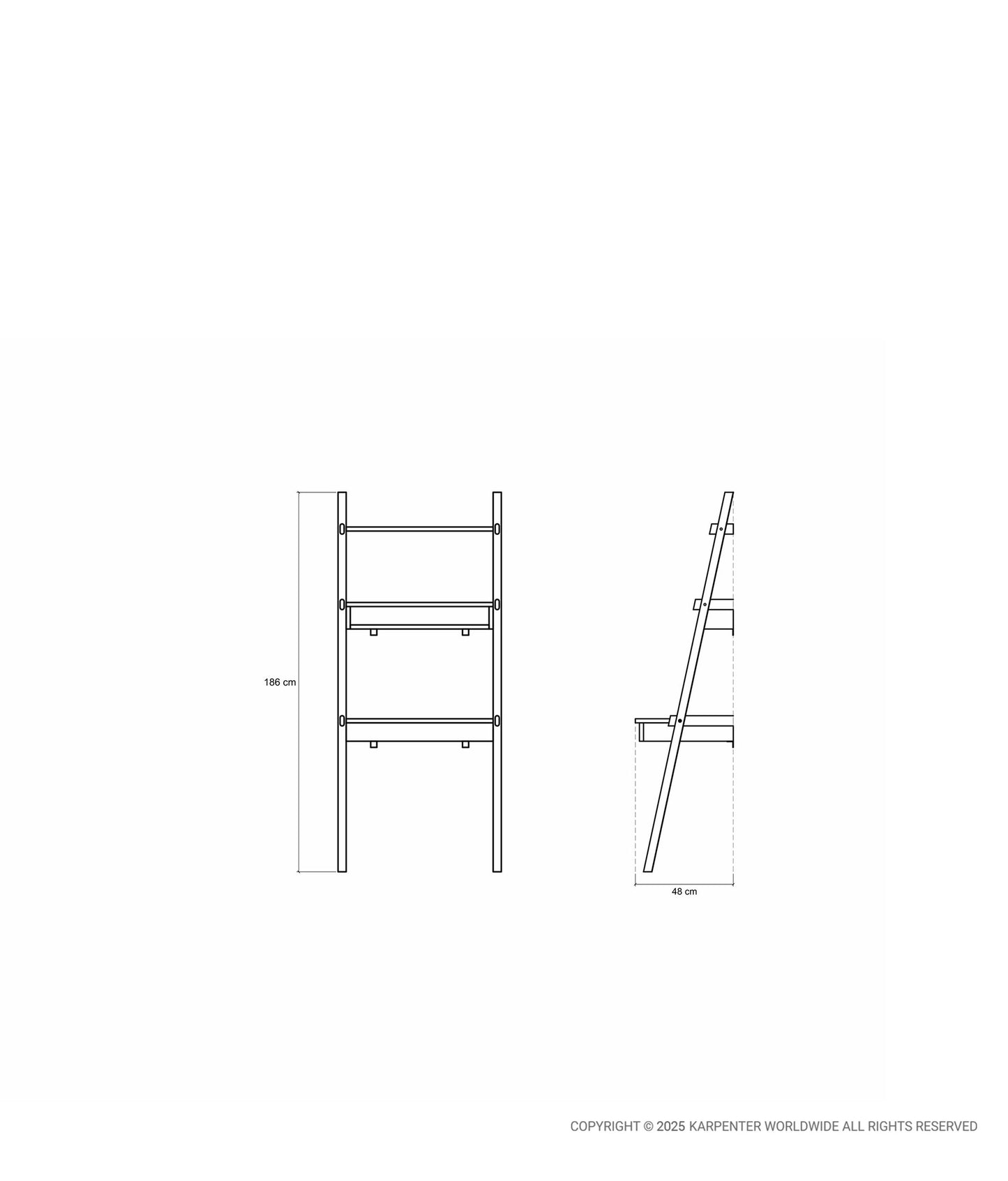 SIMPLYCITY Ladder w/ Drawer Desk & Niche