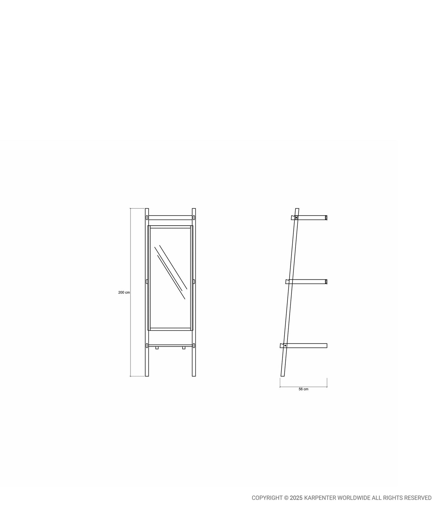SIMPLYCITY Standing Mirror & Shelf