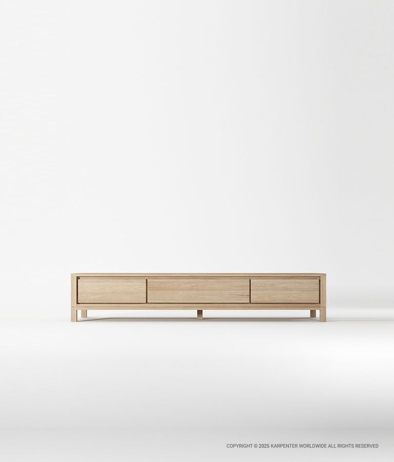 SOLID Media Cabinet w/ 2 Drawers & 1 Flip Door