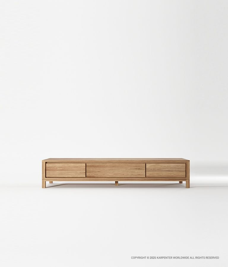 SOLID Media Cabinet w/ 2 Drawers & 1 Flip Door