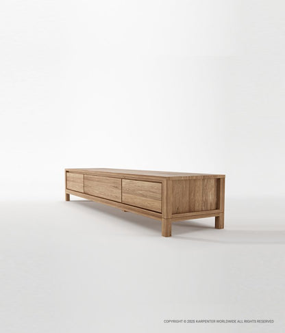 SOLID Media Cabinet w/ 2 Drawers & 1 Flip Door