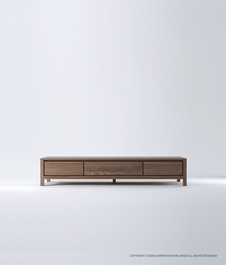 SOLID Media Cabinet w/ 2 Drawers & 1 Flip Door