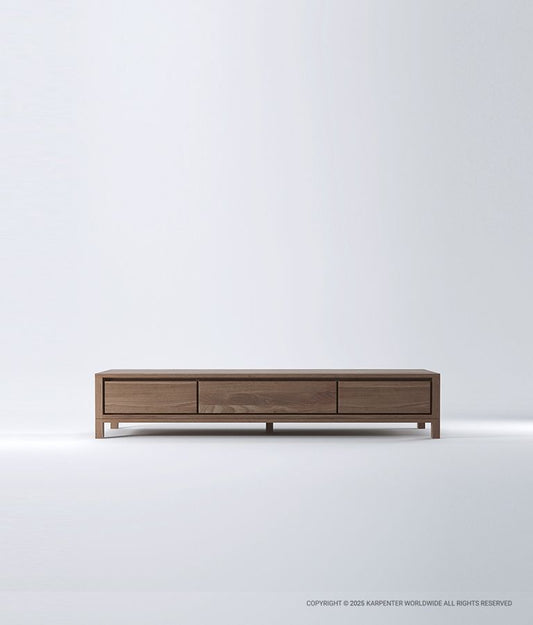 SOLID Media Cabinet w/ 2 Drawers & 1 Flip Door