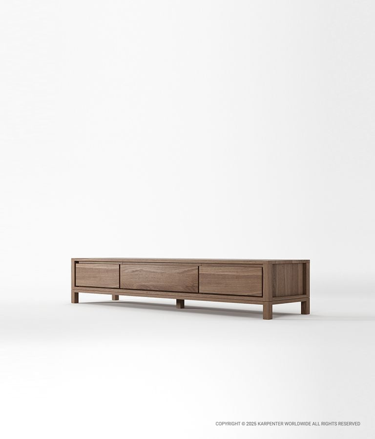 SOLID Media Cabinet w/ 2 Drawers & 1 Flip Door