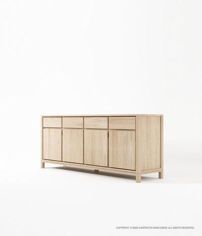 SOLID Sideboard w/ 4 Drawers & 4 Doors