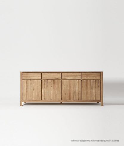 SOLID Sideboard w/ 4 Drawers & 4 Doors
