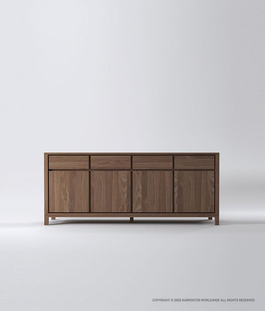 SOLID Sideboard w/ 4 Drawers & 4 Doors