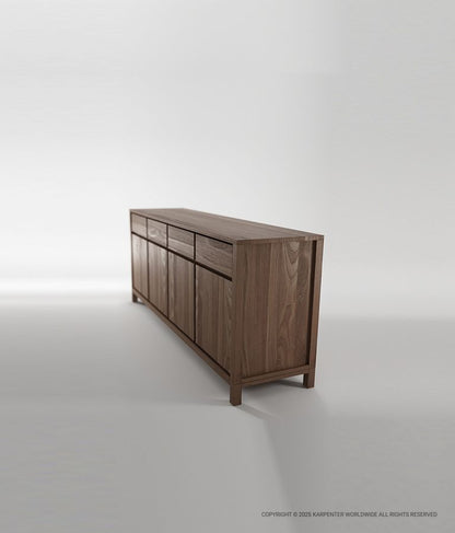 SOLID Sideboard w/ 4 Drawers & 4 Doors