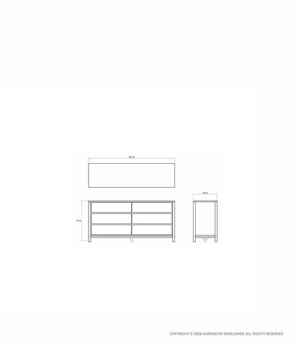 SOLID Chest w/ 6 Drawers