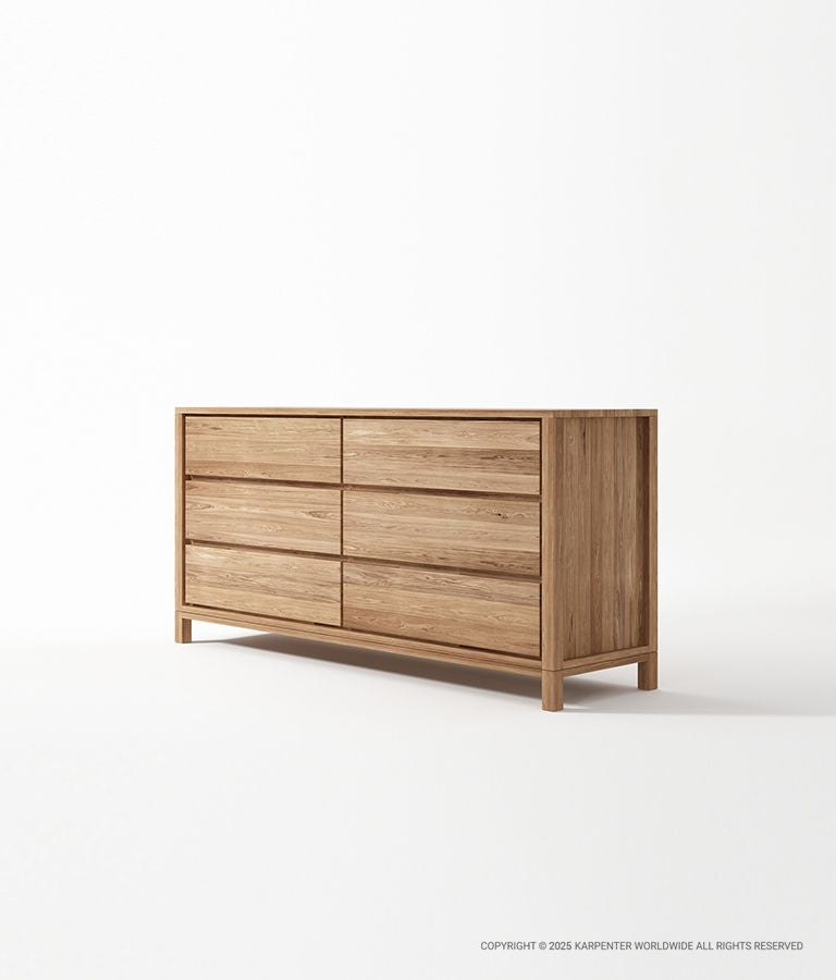 SOLID Chest w/ 6 Drawers