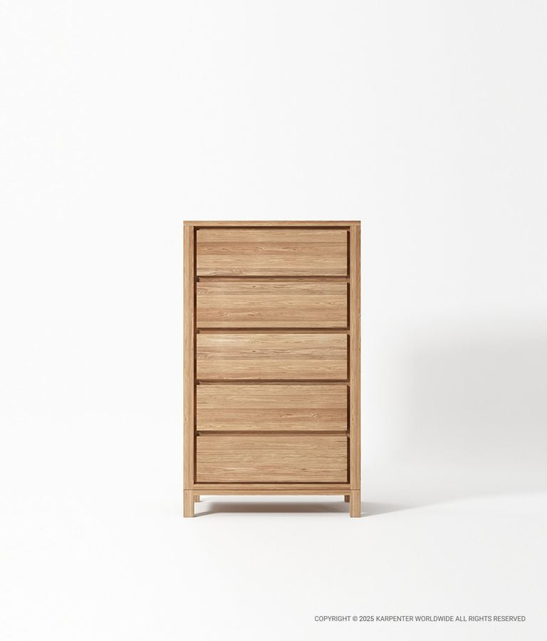 SOLID Tall Boy w/ 5 Drawers