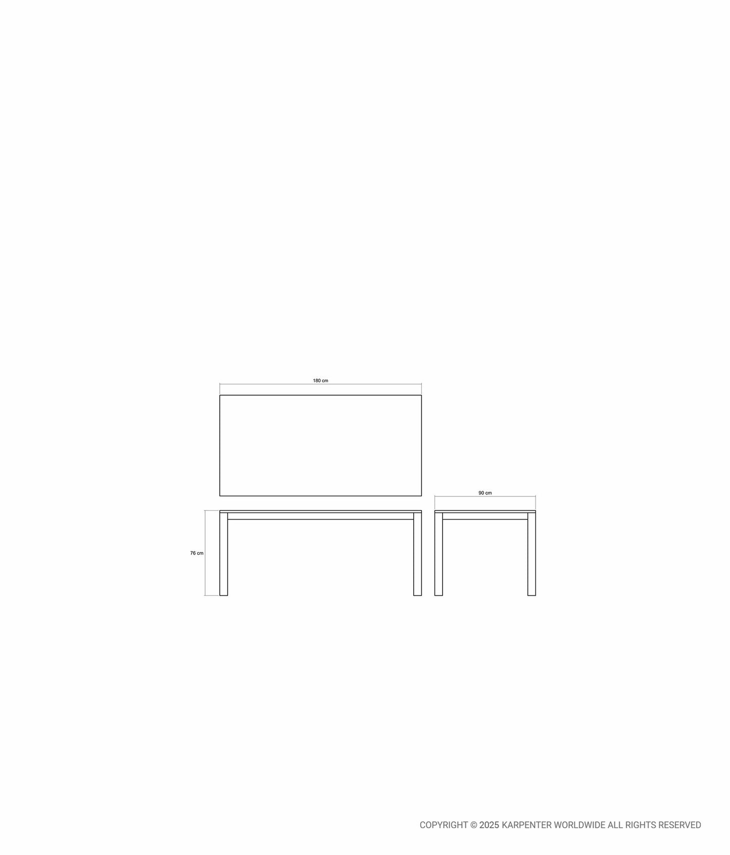 SOLID Rectangular Dining Table 180
