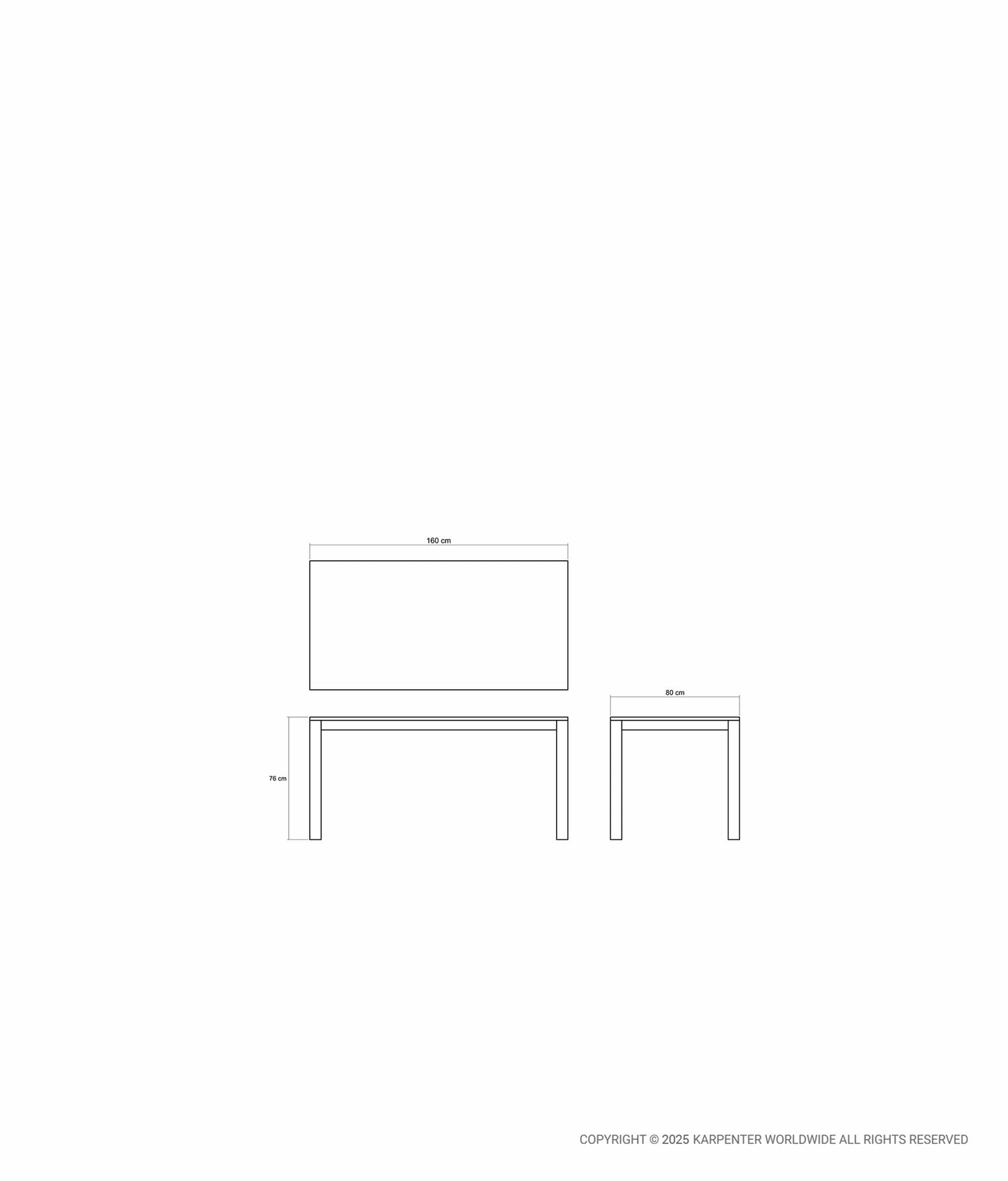 SOLID Rectangular Dining Table 160