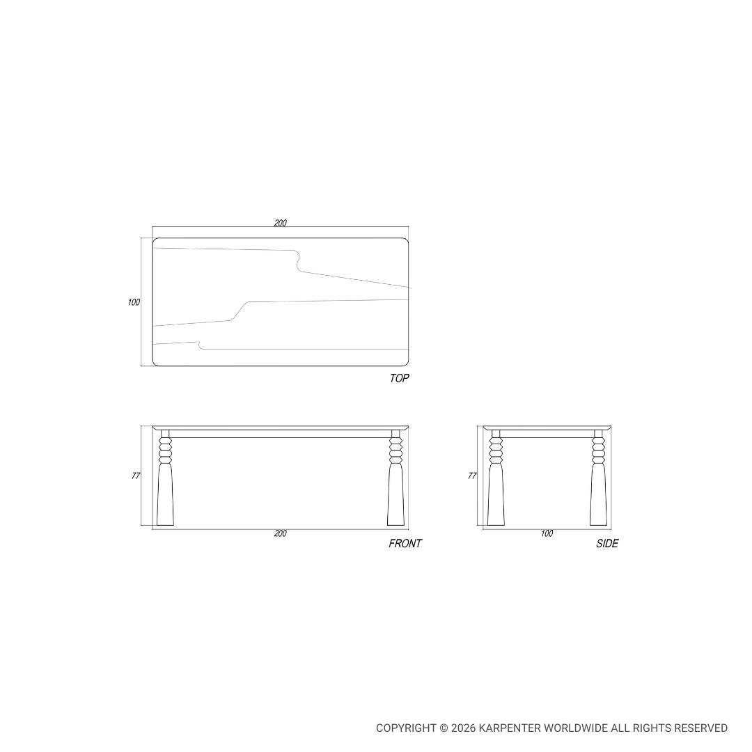 STACCATO Rectangular Dining Table 200