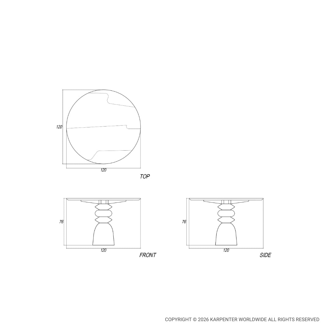STACCATO Round Dining Table 120