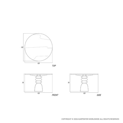 STACCATO Round Dining Table 120