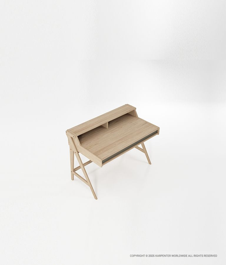 TRIBUTE Desk Table w/ Drawer & Niches