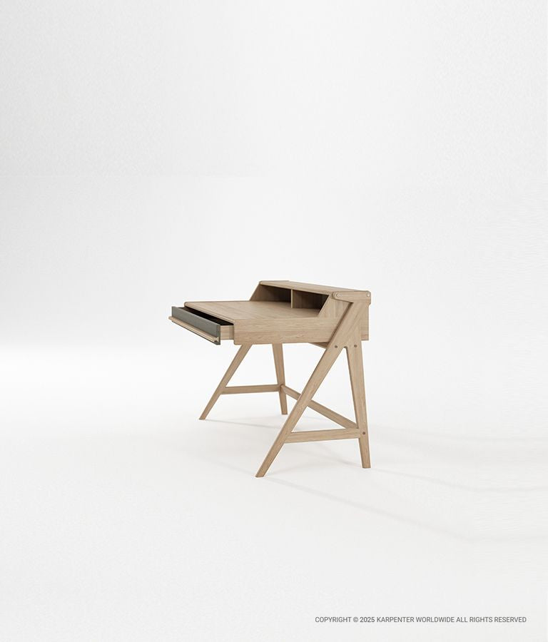 TRIBUTE Desk Table w/ Drawer & Niches