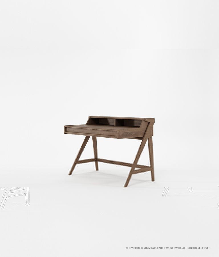 TRIBUTE Desk Table w/ Drawer & Niches
