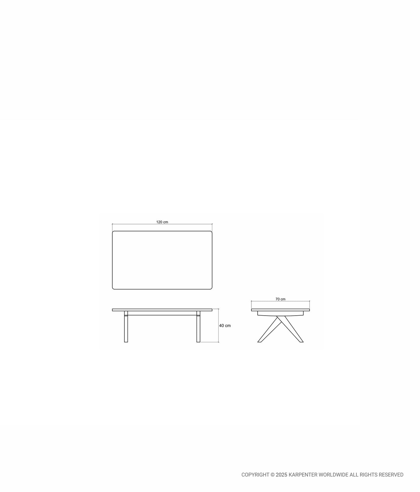 TRIBUTE Rectangular Coffee Table 120