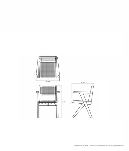 TRIBUTE Armchair w/ Natural Paper Cord