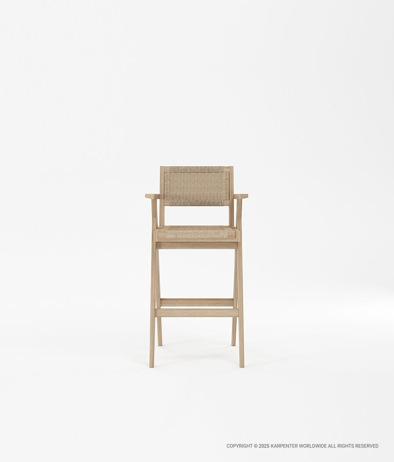 TRIBUTE Bar Stool w/ Natural Paper Cord