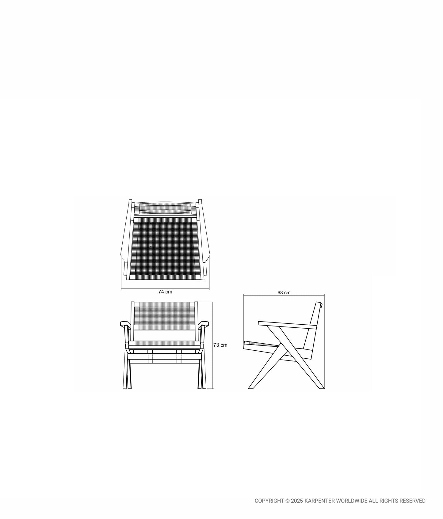 TRIBUTE Easy Chair w/ Natural Paper Cord