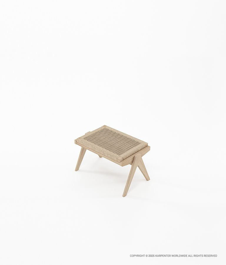 TRIBUTE Ottoman w/ Natural Paper Cord