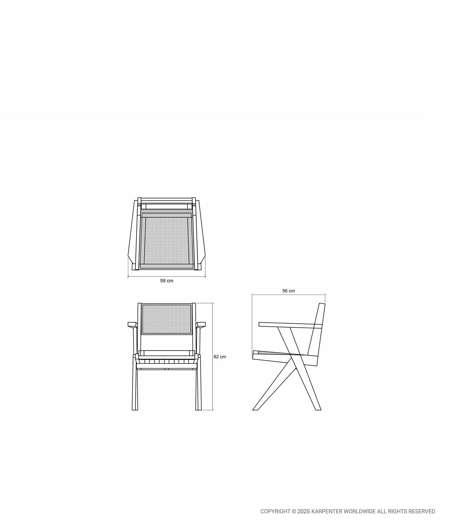 TRIBUTE Armchair w/ Natural Rattan