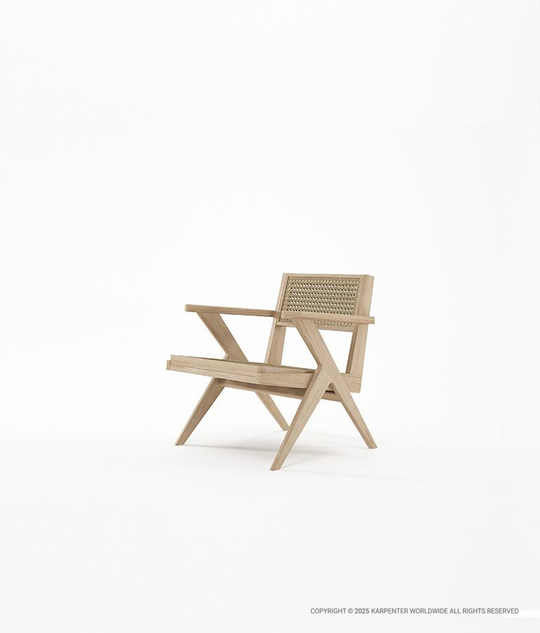 TRIBUTE Easy Chair w/ Natural Rattan
