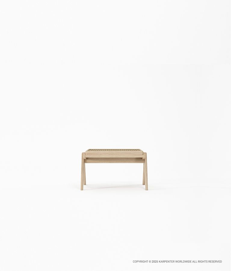 TRIBUTE Ottoman w/ Natural Rattan