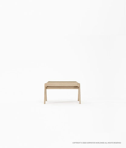 TRIBUTE Ottoman w/ Natural Rattan