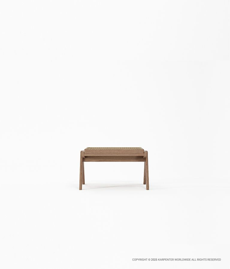 TRIBUTE Ottoman w/ Natural Rattan