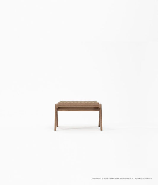 TRIBUTE Ottoman w/ Natural Rattan