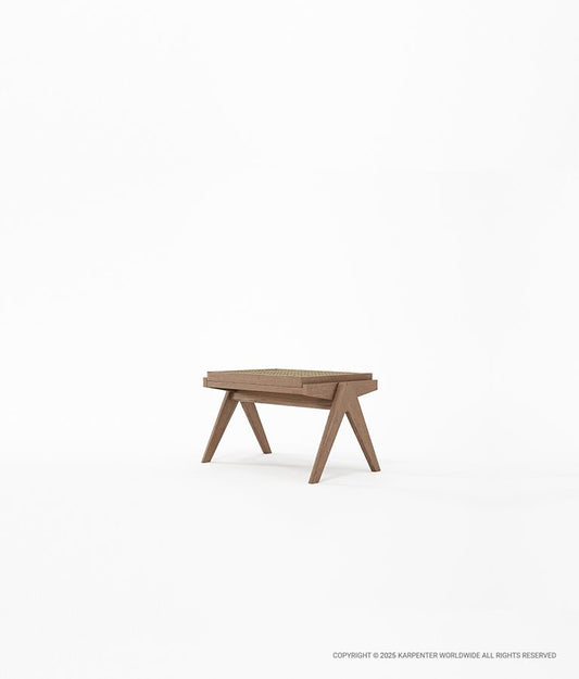 TRIBUTE Ottoman w/ Natural Rattan