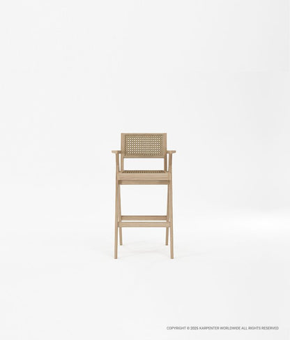 TRIBUTE Bar Stool w/ Natural Rattan
