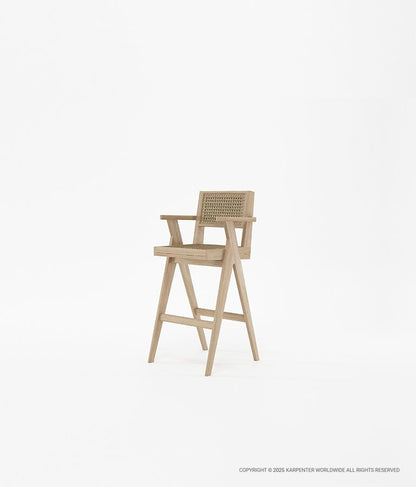 TRIBUTE Bar Stool w/ Natural Rattan