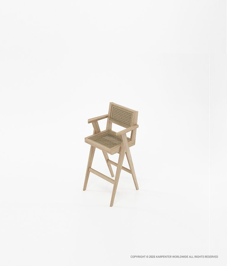 TRIBUTE Bar Stool w/ Natural Rattan