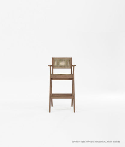 TRIBUTE Bar Stool w/ Natural Rattan