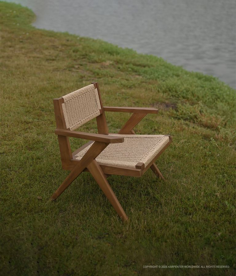 TRIBUTE OUTDOOR Easy Chair w/ Hyacinth Paper Cord
