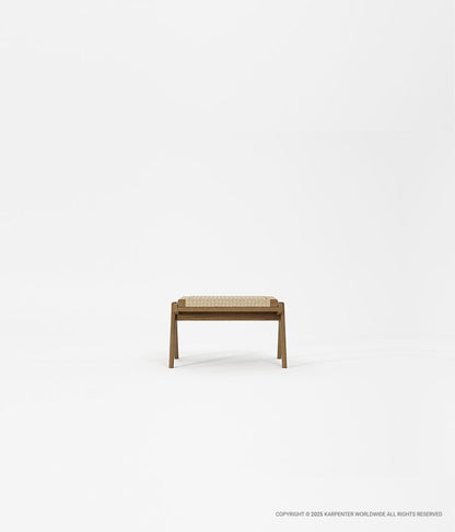 TRIBUTE OUTDOOR Ottoman w/ Hyacinth Paper Cord