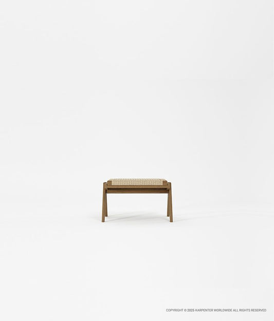 TRIBUTE OUTDOOR Ottoman w/ Hyacinth Paper Cord