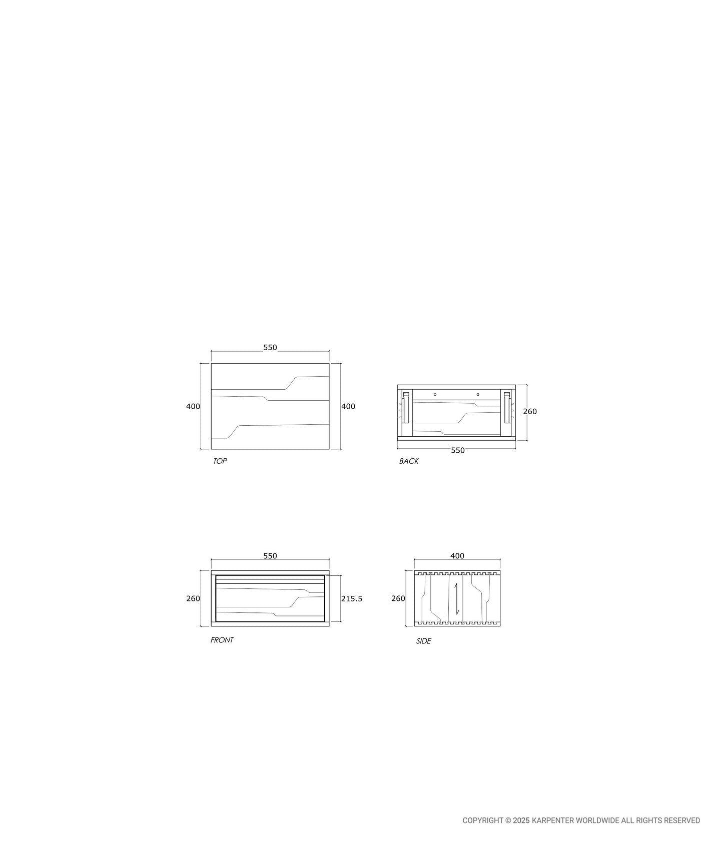 AEQUILIBRIS Hanging Cabinet 1 Drawer