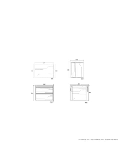 AEQUILIBRIS Hanging Cabinet 2 Drawers