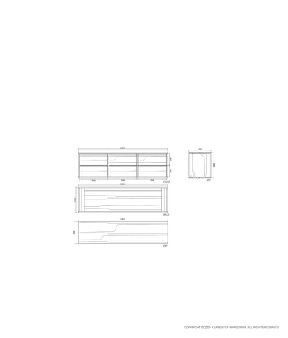 AEQUILIBRIS Hanging Cabinet 6 Drawers