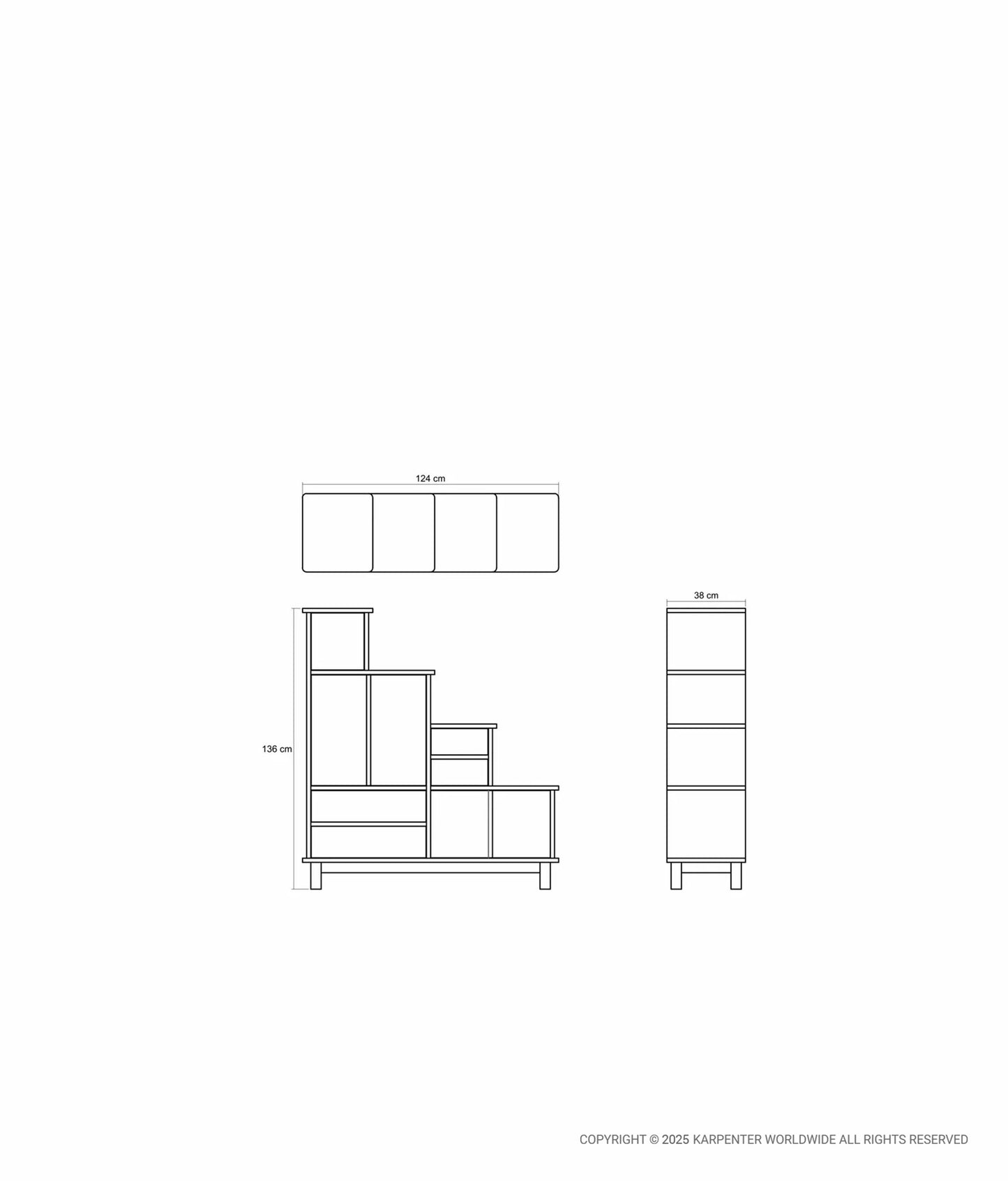 TANSU K Stairs Cabinet