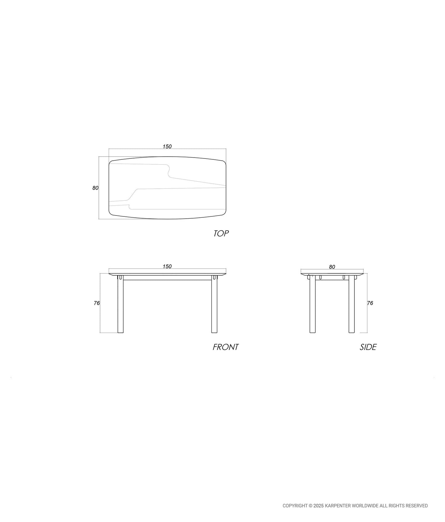 TENON Rectangular Dining Table 150