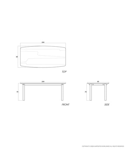 TENON Rectangular Dining Table 200
