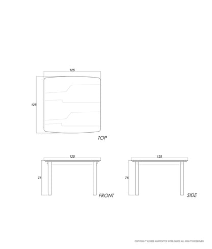 SQUARE DINING TABLE 125
