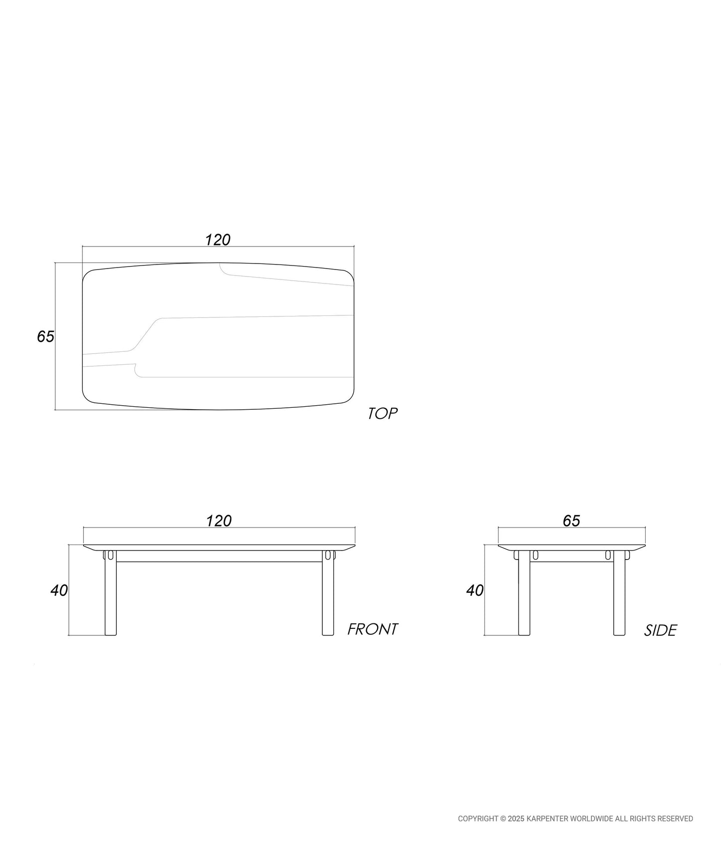 TENON Rectangular Coffee Table 120